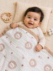 Lion Cub - Muslin Baby Blanket